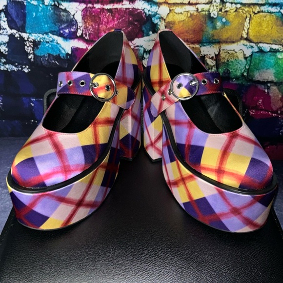 dELiA*s Shoes - Plaid Mega Mary Jane’s